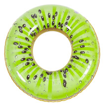 Inflatable Pool Float Ring with Vivid Fruit Graphics – Watermelon Kiwi Orange Lime Summer Swim Tube for Adults