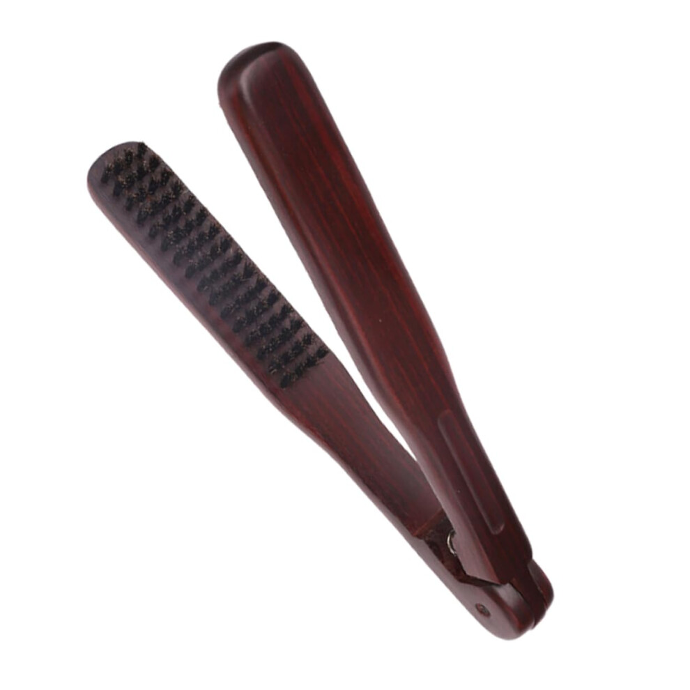 Unisex Hair Straightening Comb With Heat Resistant Bristles Dual Sided Salon Brush For Men And Women