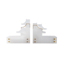 Clear Acrylic Bookends for Shelves Elegant Durable Decorative Book Organizer for Home Office