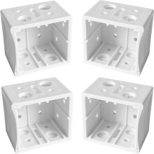 Blinds Mounting Brackets White Plastic Headrail Holders for 1.5 Inch Faux Wood Horizontal Blinds