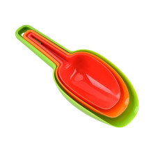 Kitchen Scoops Set of 3 Plastic Food Scoops for Flour Rice Ice Baking Parties Buffets Easy Clean