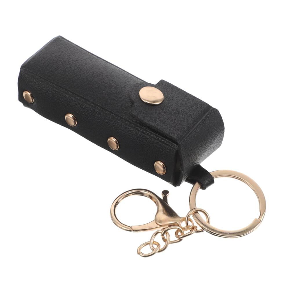 PU Leather Lipstick Holder Keychain Mini Travel Case for Purse Protective Makeup Pouch for Women