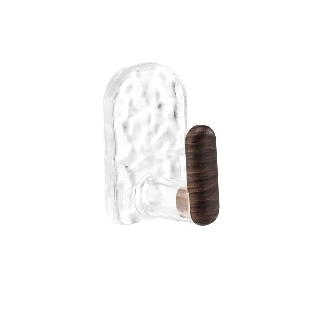 Adhesive Wall Hooks Transparent Waterproof Nodrill Reusable Heavy Duty Hooks For Kitchen Bathroom (1 Walnut Color) 9455672631129