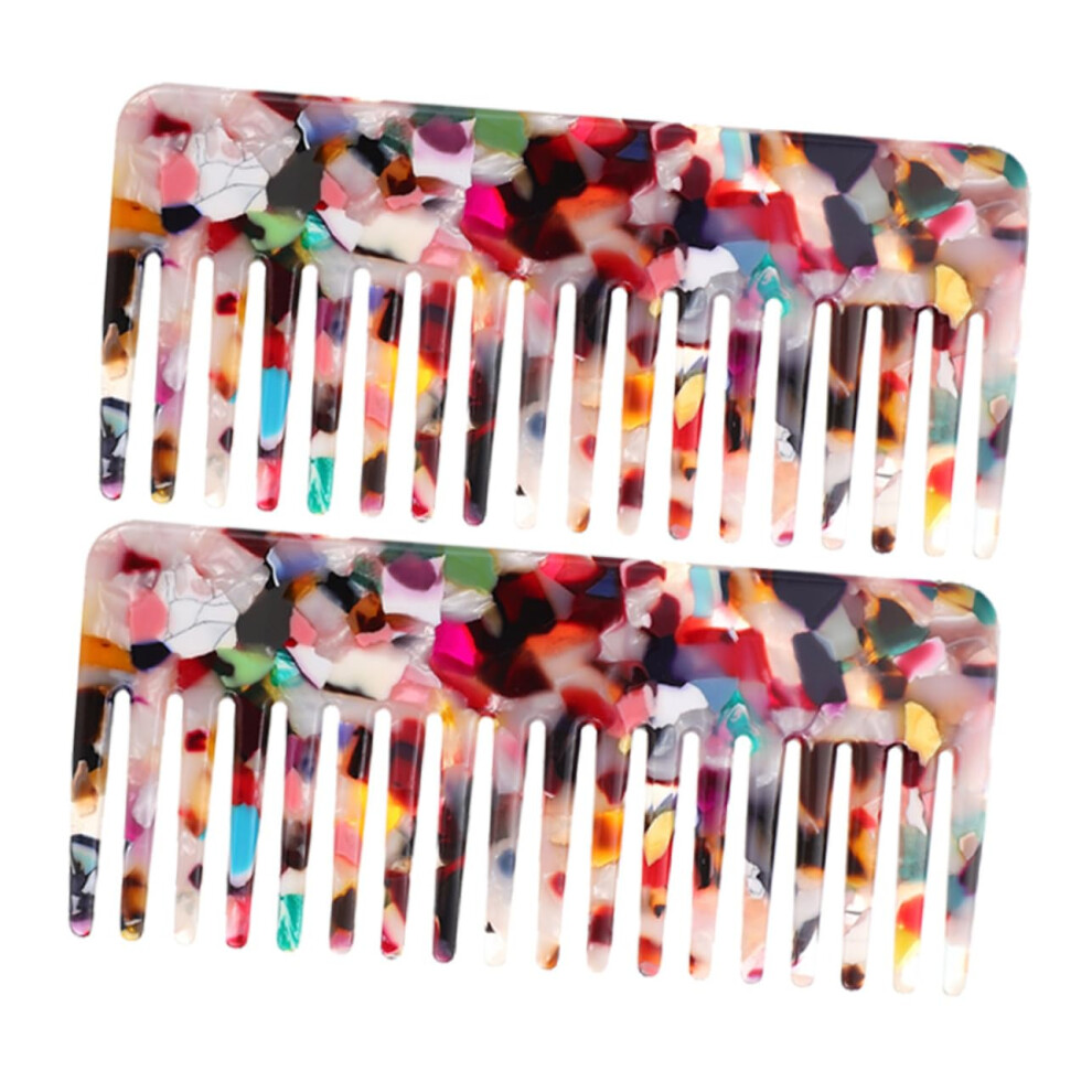 Unisex 2Pcs Wide Tooth Comb For Curly Hair, Anti Static Detangling, Gentle Scalpfriendly Design