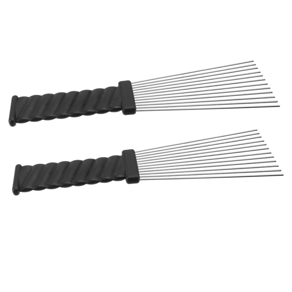 Unisex Hairdressing Comb Set With Steel Needle Teeth For Precise Sectioning And Gentle Wet Dry Detangling