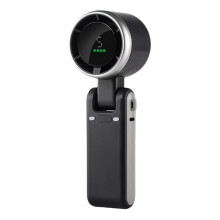 Portable Neck Fan with Display, 5Speed Hands Mini USB Turbine, Rechargeable Black 1800mAh