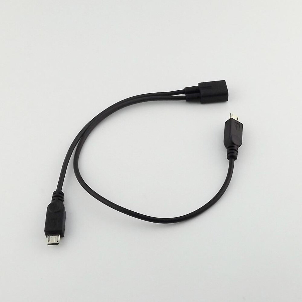 For 10Pcs Micro Usb 2.0 Female To Dual 2 Male Splitter Y Extension Data Charger Cable Cord 30Cm 9180479542186