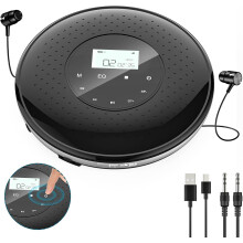 Portable CD Player for Car with Touch Button Walkman CD Player Rechargeable 1000mAh CD Player with Headphones Small CD