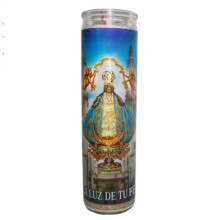 Vel Mex San Juan De Los Lagos White Candle tall - Case - 12 Units