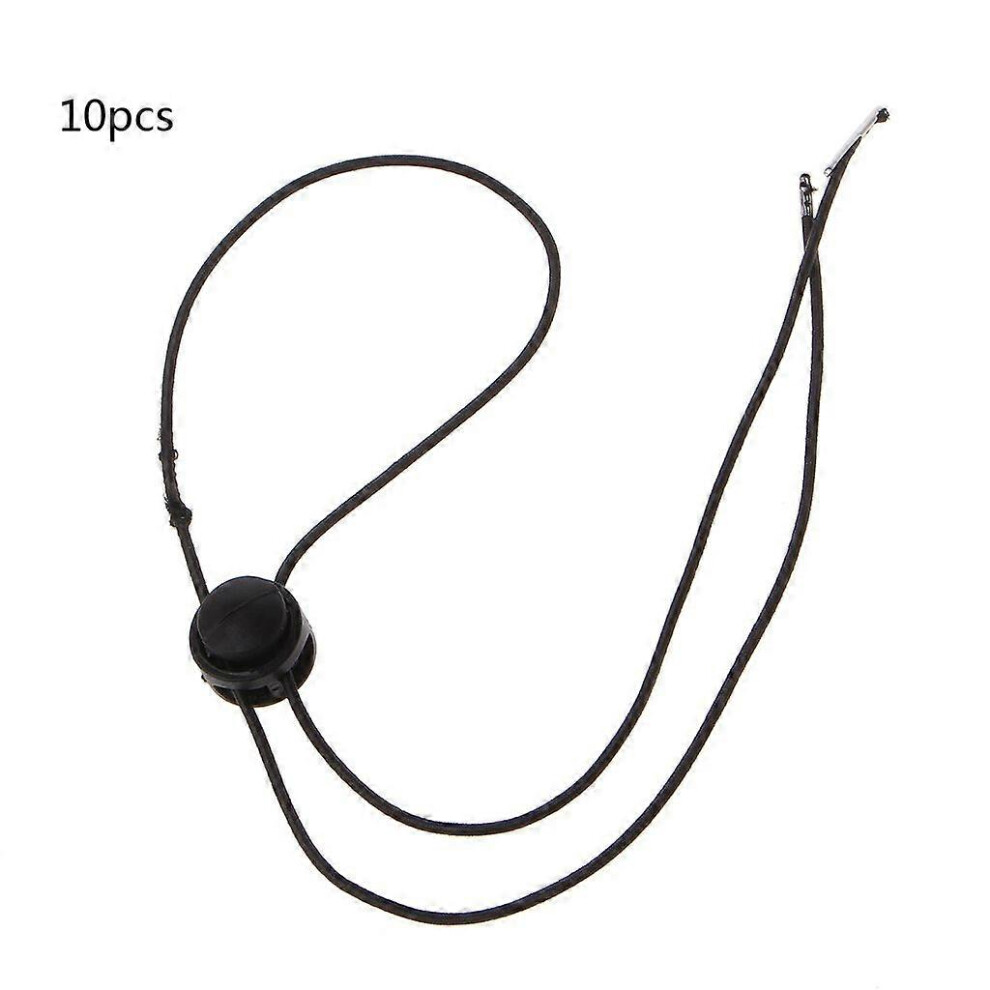 (As Show, White) 10Pcs Hat Clips Cap Retainer Wind Cord Chin Strap Fishing Apparel Cord Keeper 3364096703465