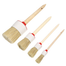 4 Pcs/set Paint Brushes Paintbrushes Household Cleaning Wooden Stencil Bristle Home