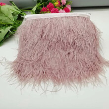 Wholesale 10Yards Natural Ostrich Feather Ribbon, Length 8-10cm Feather Trim Fringe DIY Costumes Sewing Clothing Accessories C61 5 Yards