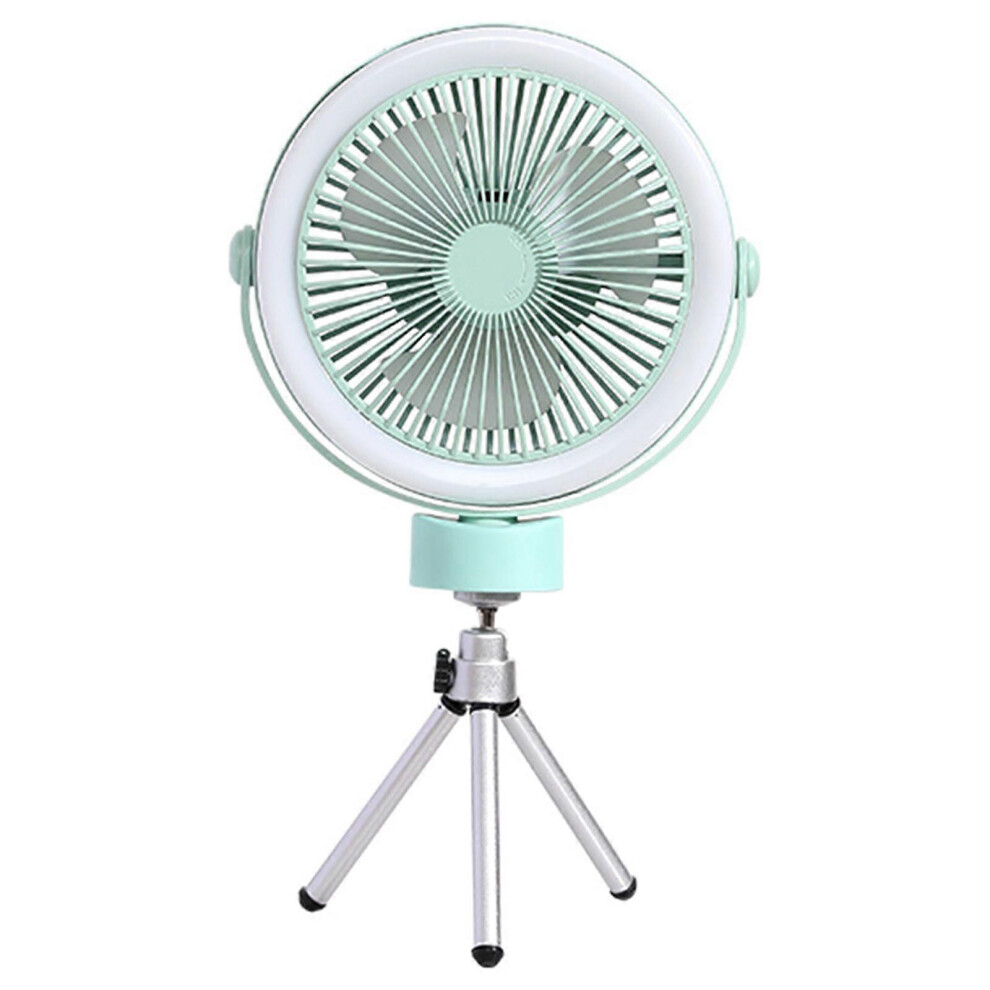 (As Show, One Size) 2400Mah Tripod Tent Fan Night Light Camp Usb Desk Fan Ceiling Fan With Light 3364096761946