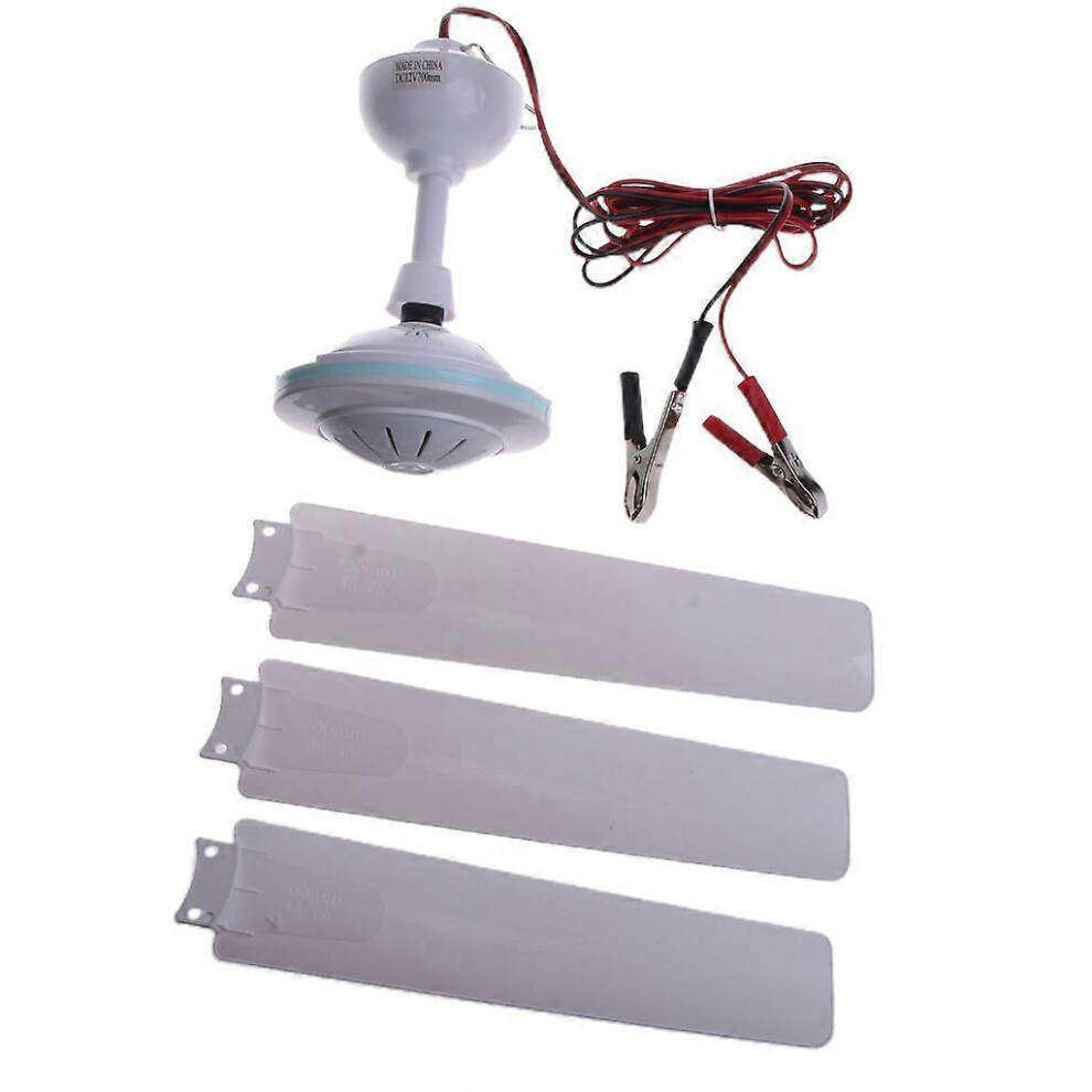(As Show, 70Cm) Silent 3 Leaves Dc12v Ceiling Canopy Fan For Camping Bed Dormitory Tent 5213747850844