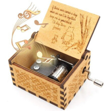 Wooden box with music box - Winnie the Pooh story Music box, Gift for friend, Christmas, Holiday, New Year - 1 set (11){sl}