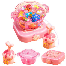 LKWLPD Magic Water Elf Toy Kit with 4 Gels, 8 Molds. Compatible with Aqua Fairy. STEM Craft Kit for Kids, Pink