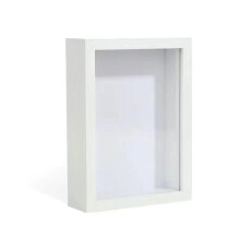 4x6 Small Shadow Box Frame with Dustproof Acrylic Front for Keepsakes and Memorabilia, White