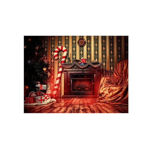 Christmas Backdrops 5x3FT Fireplace Background Photography Studio