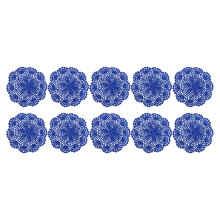 XIUH Kitchen Supplies 10pcs Doilies Crochet Cotton Lace Table Placemats Doilies Handmade Round Crochet Doilies Hook Flower Hollow Decorative Cushion
