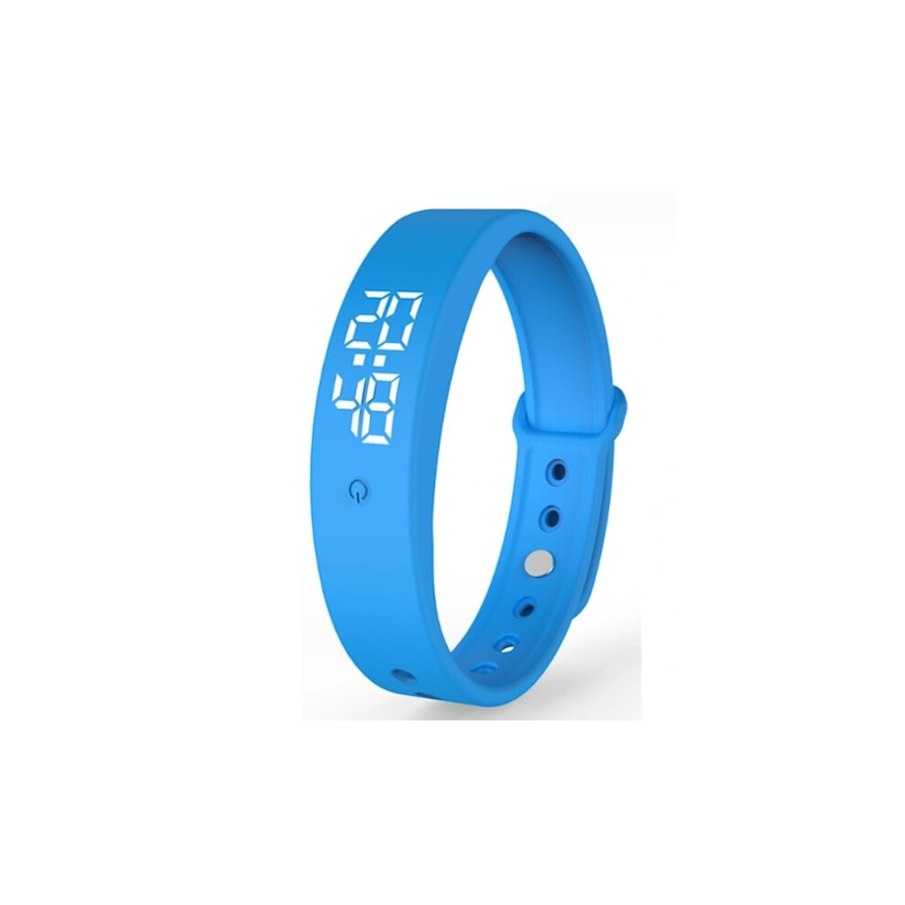 Blue Vibrating Reminder Clock - Rechargeable Vibration Alarm Silent Alarm Clock Measures Body Temperature Waterproof