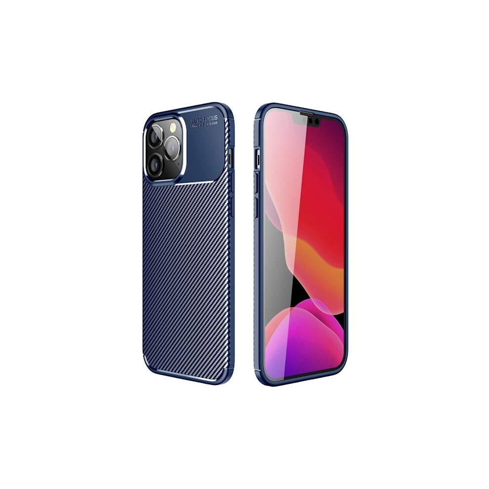 Carbon Fiber Case For Compatible With Iphone 14 Pro - Blue 9130661659024
