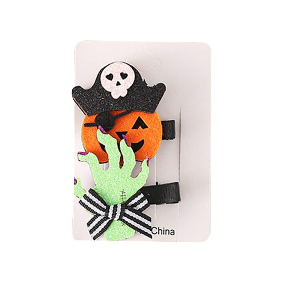 (As Show, 1) Ghost Snap Hair Clip Halloween Hairgrips Trendy Hair Side Clips Cute Headwear 5213747866517