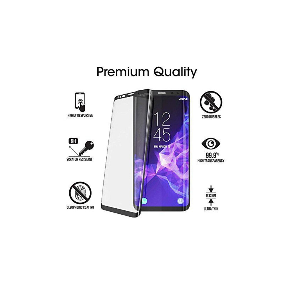 Full Coverage Tempered Glass For Compatible With Samsung Galaxy S8 Transparent 9130661659123