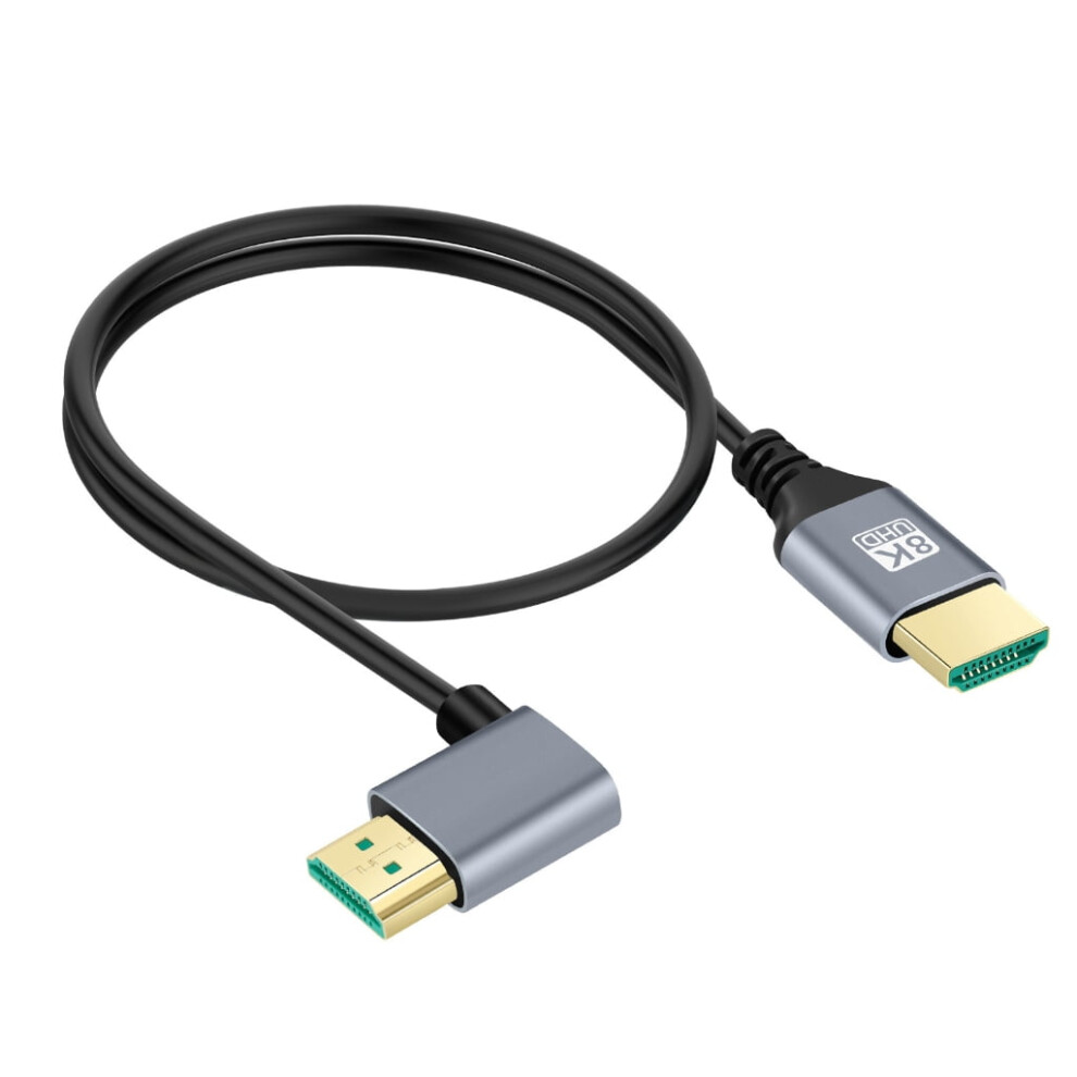 Xisaok Hdtv 2.1 Cable 90 Degree Right Left Angled Hdmicompatible Cable 8K/60Hz For Pc 9170372884155