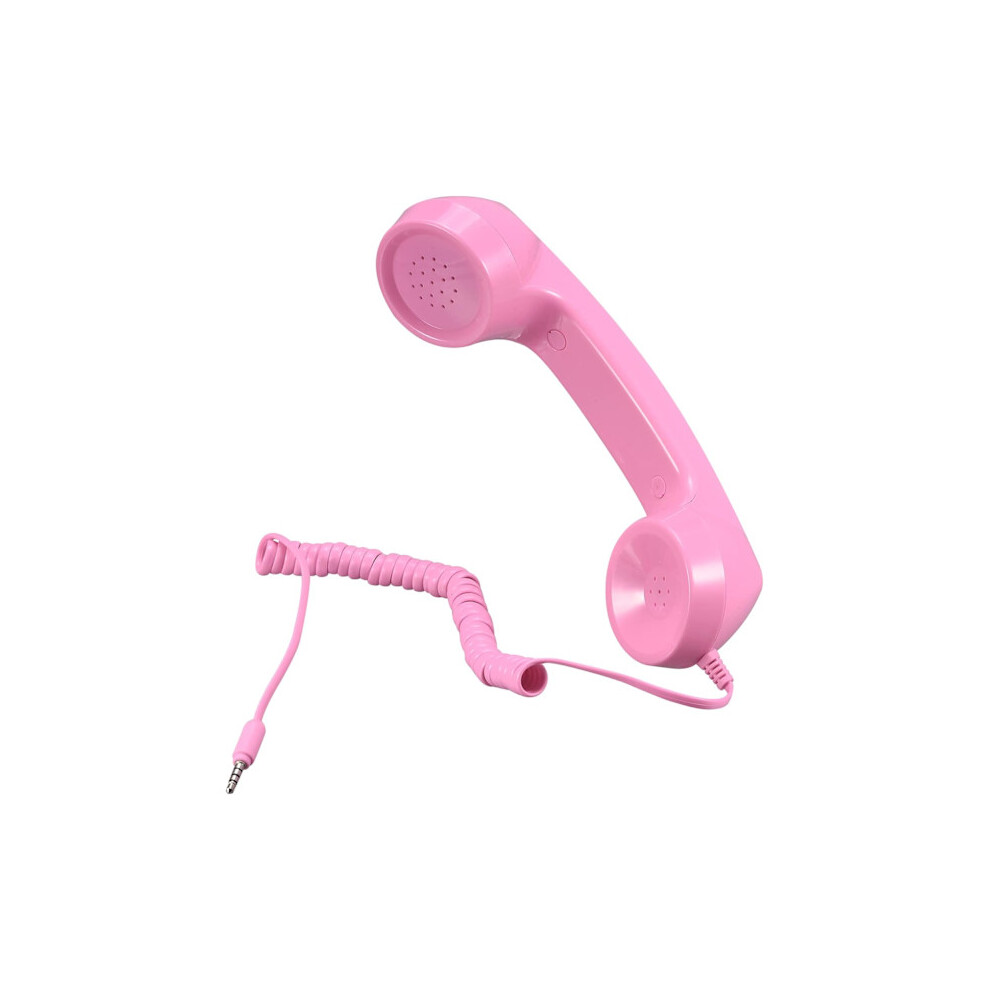 3.5Mm Retro Telephone Handset Telephone Receiver For Microphone Speaker Smooth (Pink) Pink 9170372885121