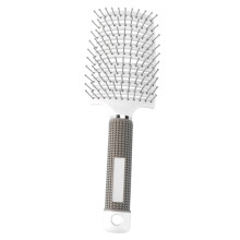 Hair Detangling Brush with Curved Paddle Shape and Scalp Massage for Wet and Dry Hair, Ergonomic Grip