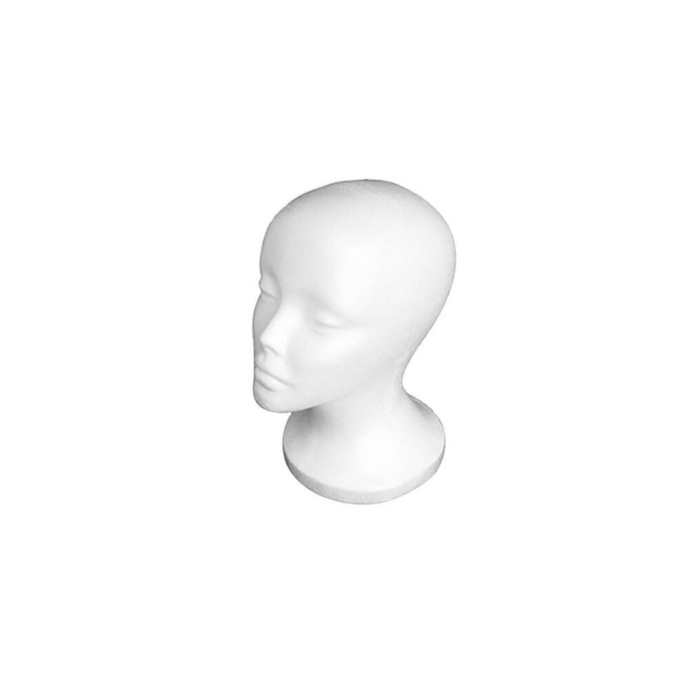 Unisex White Foam Mannequin Head 11 Inch Styrofoam Wig Stand With Round Base For Wigs Hats Masks