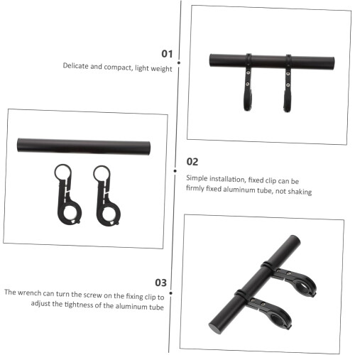 Bike Handlebar Extender Lightweight Durable Bracket for Extra Mounting Space and Accessories 1