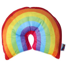 Rainbow Throw Pillow with Vibrant Colors, Super Soft Kids Decorative Plush Pillow for Girls