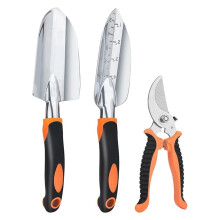 Garden Hand Tools 3 Piece Gardening Tool Set with Trowel Shovel Scissors for Indoor and Outdoor