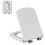 Soft Close Square Toilet Seat White Urea Formaldehyde Quick Release Easy Clean 360 Adjustable Hinge 1