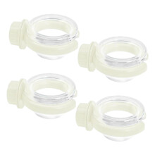 4X Transparent Bird Water Feeder and Feeding Bowl for Small Birds, Dual Use Easy Clean