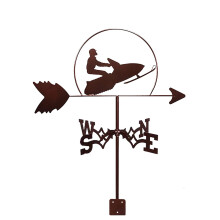Stainless Steel Weather Vane with AntiRust Coating, Outdoor Wind Direction Indicator for Garden Decor