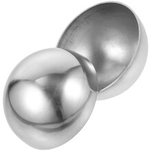 2 Stück Edelstahl Kugelkopf Silber Halbkugel Große Glänzende Kugeln