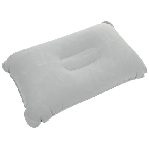 Inflatable Grey PVC Camping Pillow Portable Outdoor Rest Tool 1