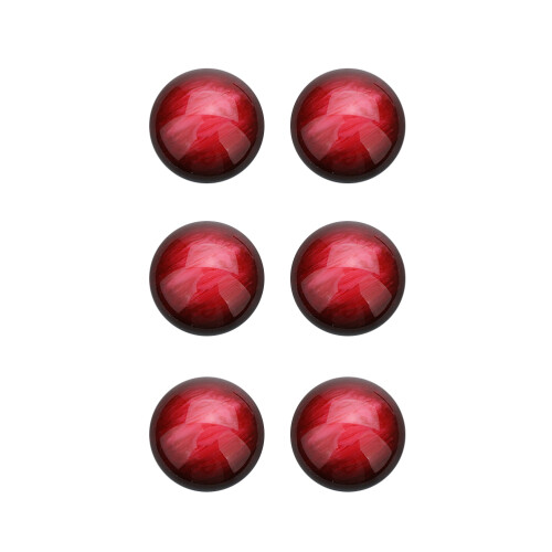 30Stk Resin Paste Rot Halbrund Flach Schmuck Bastelmaterial Langlebig 2