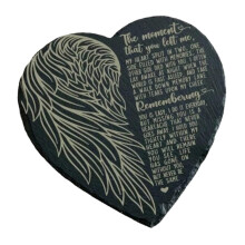 Heart Memorial Garden Marker Outdoor Acrylic Sympathy Plaque for Bereavement