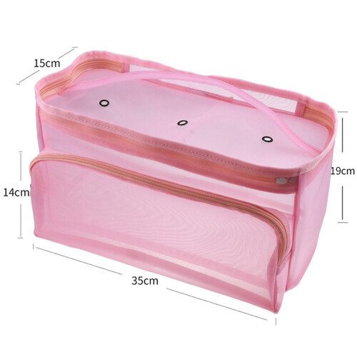 Roze Brei Organizer Tas Van Duurzaam Mesh, Draagbare Organizer