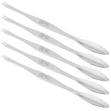5St Rvs Crab Fork Keukengereedschap Hulpmiddel Voor Zeebanket Zilver