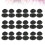 100Sets Zwarte Snap Knopen Plastic Sluiting Kleding Naaibenodigdheden 7