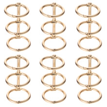 6St Gouden Metalen Binder Ringen Van Duurzaam Legering Voor Boeken