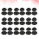 100Sets Zwarte Snap Knopen Plastic Sluiting Kleding Naaibenodigdheden 6