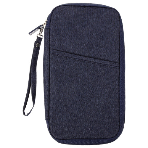 Navy Draagbare Paspoort Wallet Reis Documenten Organizer
