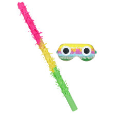 1 Set Pin Sackleinen Banner Rot Pinata Papier