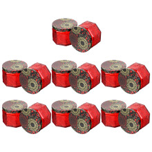 14Pcs Embossed Glass Candle Jars With Lids Round Empty