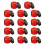 14Pcs Embossed Glass Candle Jars With Lids Round Empty 6